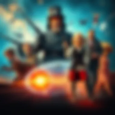 A collage of significant time travel moments, including historical figures and iconic time machines, set against a cosmic background.