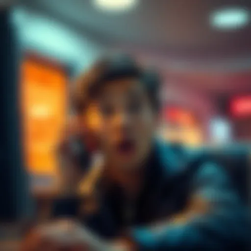 A person talking on the phone with a surprised expression, discussing strange memories and events