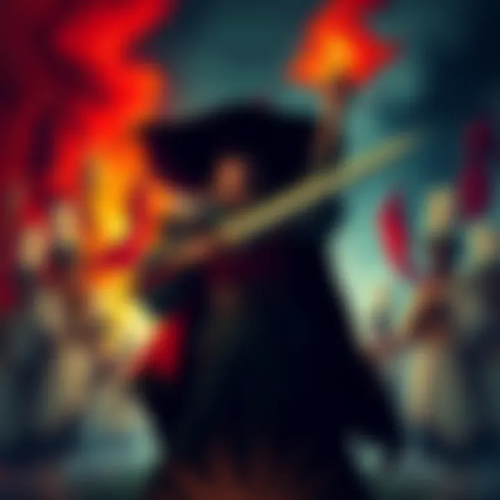 An artistic representation of the 1833 Tirnova Cadı report showing Janissaries and vampire folklore elements