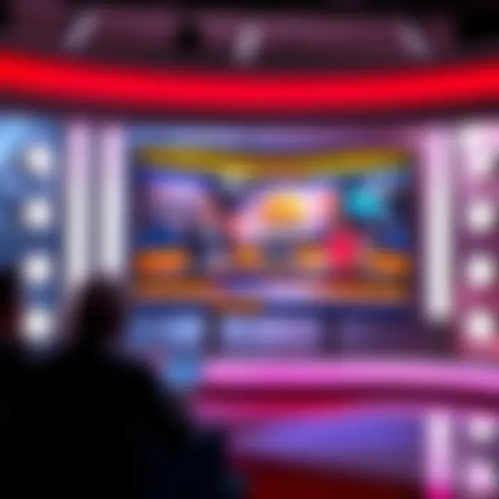 A television screen showing hosts discussing the Westall incident and petition for an independent inquiry about UAPs.