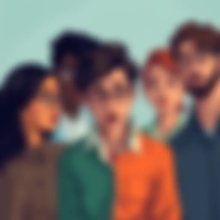 Different Levels of Tolerance Illustration showing diverse people reacting to stress in various ways, some remain calm while others show frustration, representing different tolerance levels