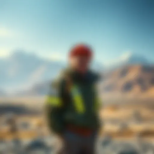 Tony standing on a mining site at Paradise Hill, showcasing his operational area with mountains in the background.