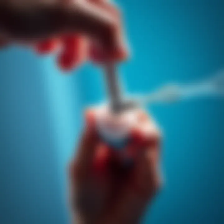 Toothpaste Tube with Squeeze A hand squeezing a toothpaste tube, with toothpaste emerging from the opening, symbolizing irreversible choices