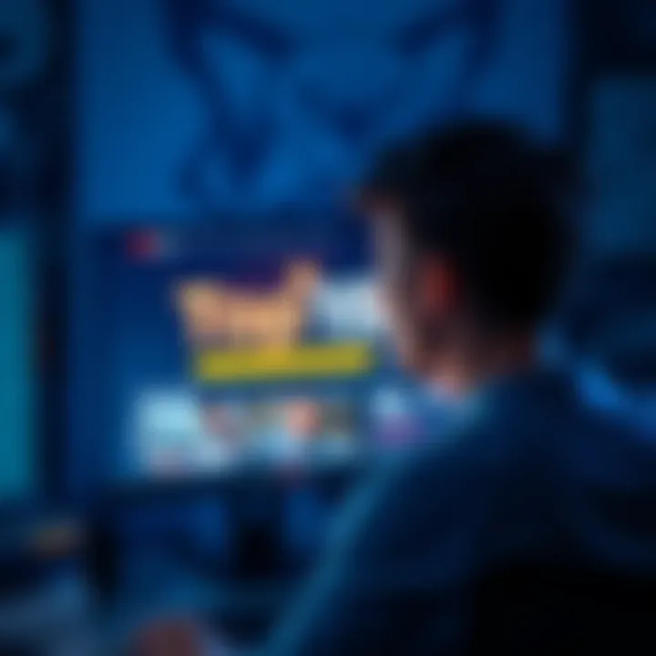 A confused person looking at a computer screen showing a Top15s channel with AI voice and deleted videos