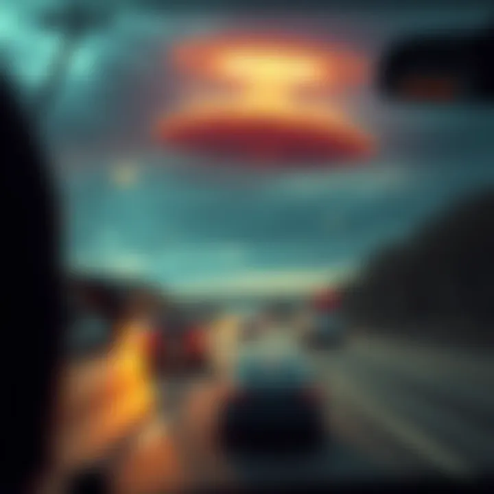 Drivers capturing videos of a strange object in the sky on a Toronto highway