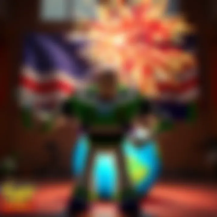 Buzz Lightyear stands in front of a globe with fireworks instead of an American flag in a revised scene from Toy Story 2.