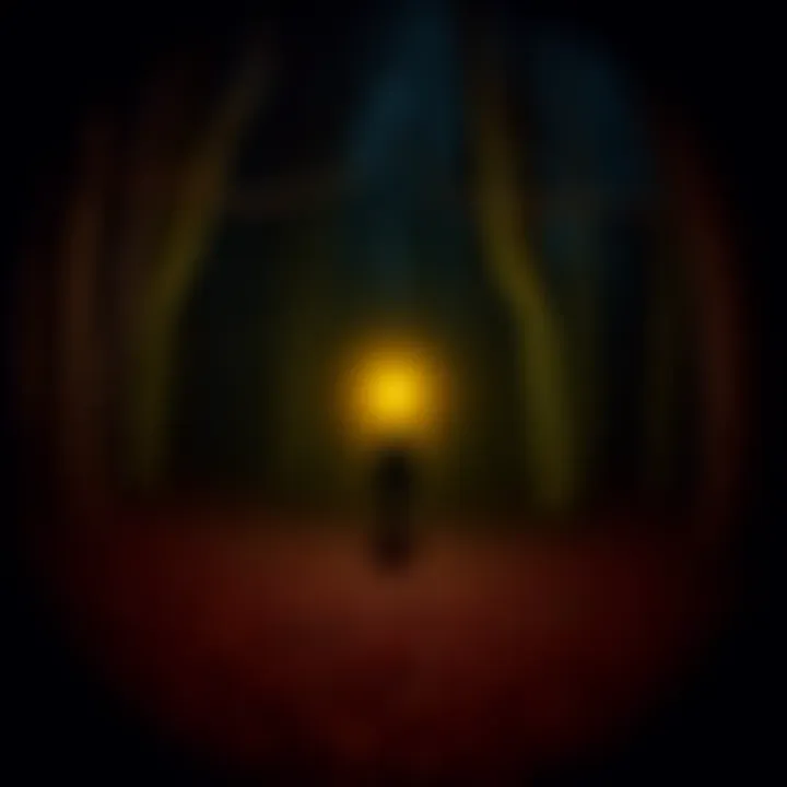 A trail camera image showing a shadowy figure in the woods, sparking discussion about skinwalkers.