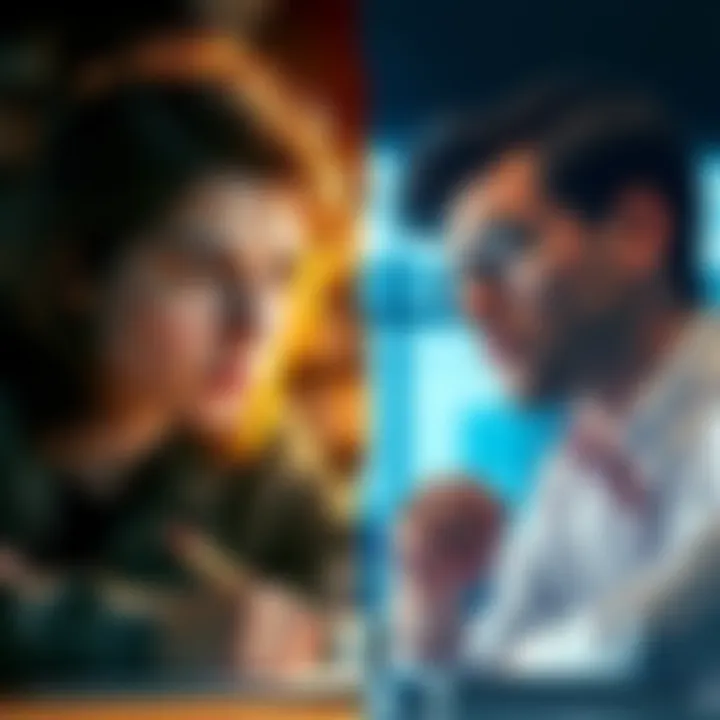 A split image showing a focused individual studying on one side and a distracted person daydreaming on the other, representing the difference between a trained and untrained mind.