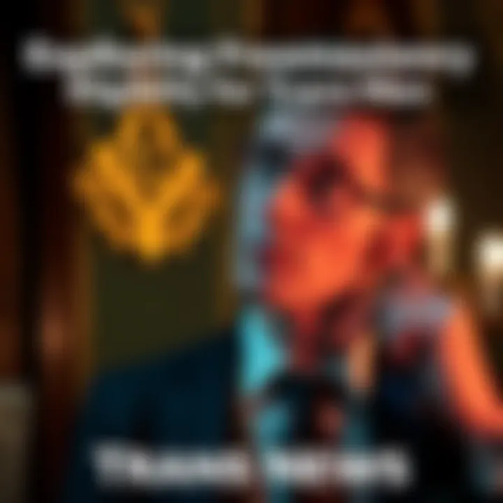 A thoughtful trans man in formal attire looking at Freemasonry symbols with a questioning expression.