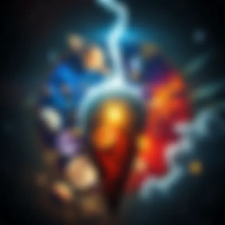 A visual representation of the 8th house in astrology, symbolizing transformation, rebirth, and emotional depth with planetary motifs.