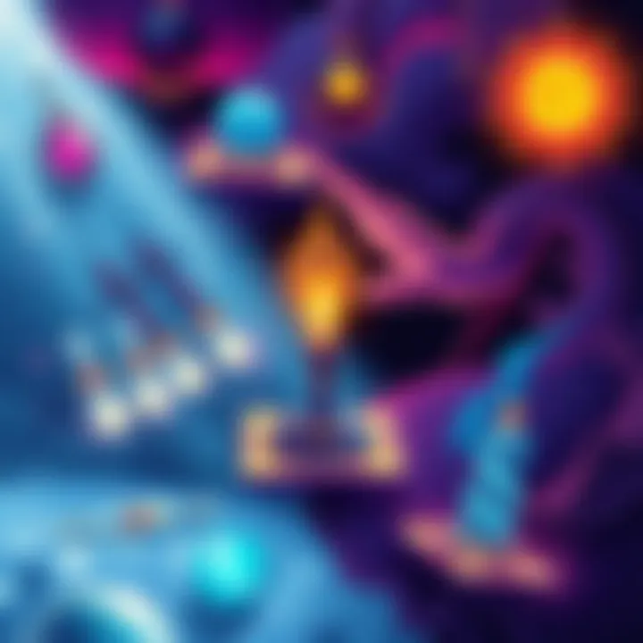 A mystical illustration depicting spells that influence logical thinking in a creative way