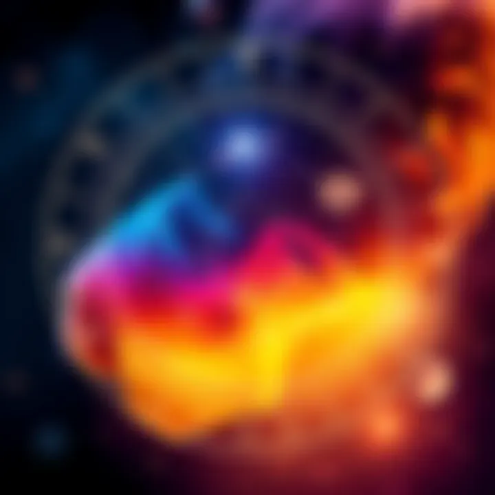 A colorful transit chart displaying astrological movements around the time of a pet's passing, with a focus on celestial bodies and emotional reflections.