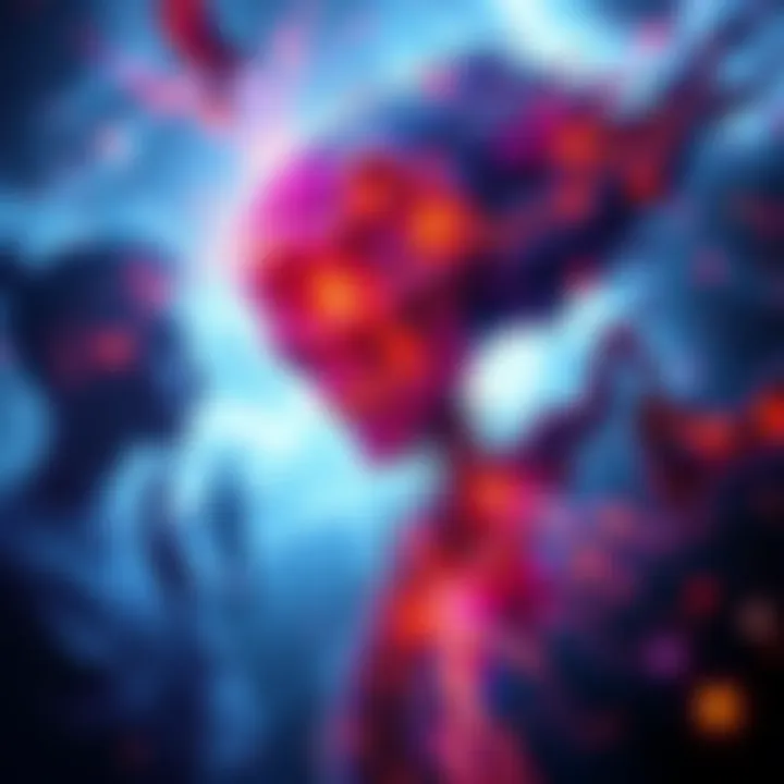 An abstract representation of consciousness moving between different vibrant worlds, symbolizing life and death as a cycle of new beginnings.