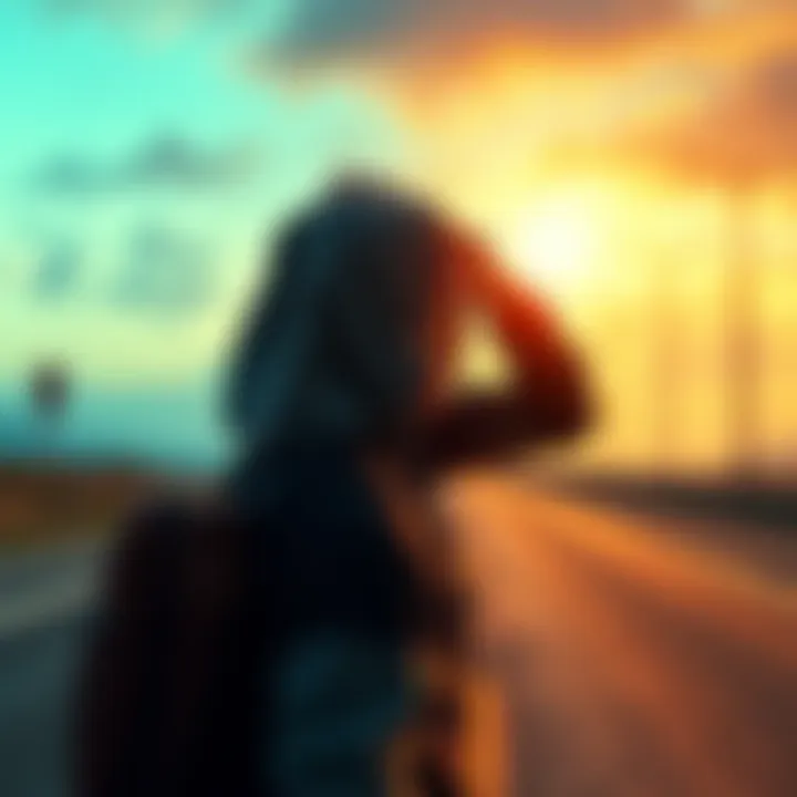 A person looking confused as they stand between two roads, hinting at parallel realities and strange occurrences.