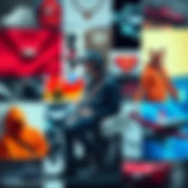 A collage showing various trending items and styles, illustrating their similarities across sectors.