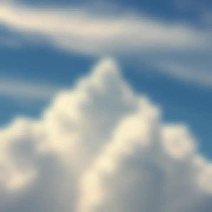 A triangle-shaped cloud in a blue sky raises curiosity among onlookers.
