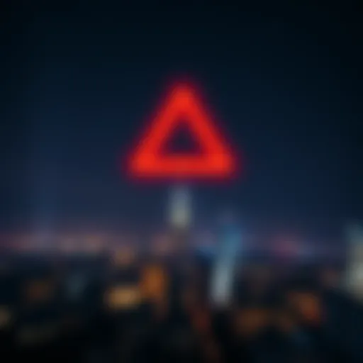 A triangle-shaped object with bright orbs in the night sky above Brooklyn, NY