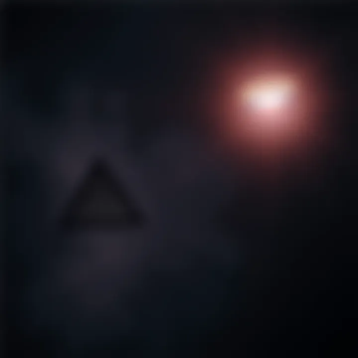 Triangle UFO and Orb in Night Sky A triangle-shaped UFO alongside a glowing orb in a dark sky, highlighting recent sightings of unidentified aerial phenomena.