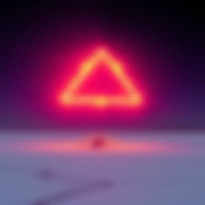 Thermal image showing a triangular aircraft flying above Groom Lake, resembling a craft seen in Wichita in 2014.