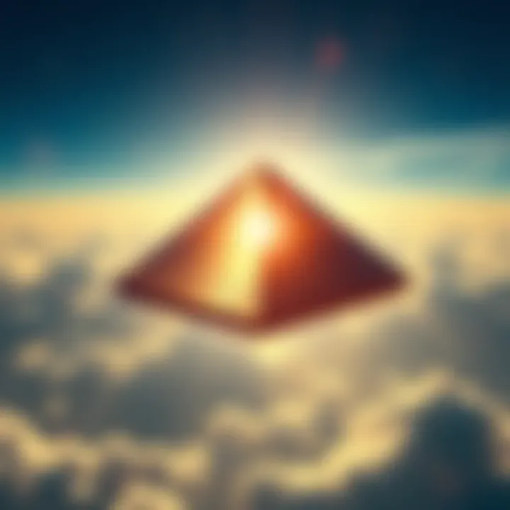 A shiny, triangular object flying in the sky above Rio Piedras, Puerto Rico, showing a metallic surface and unique flight pattern.