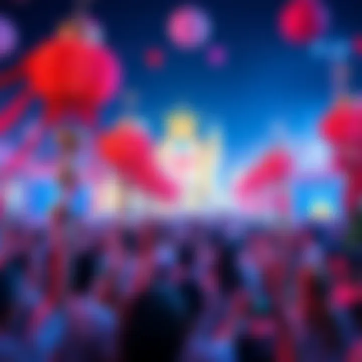 A vibrant celebration showcasing the community honoring the legacy of the King of Nye with colorful decorations and enthusiastic participants.