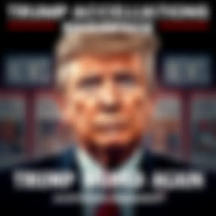 A somber news article cover showing Donald Trump with a serious expression, surrounded by headlines about Epstein allegations.