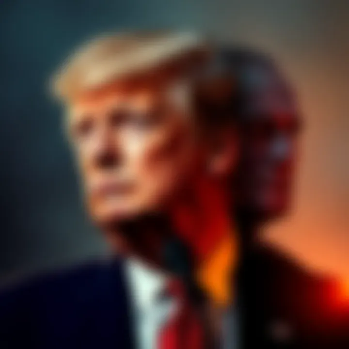 Former President Donald Trump with a shadowy figure representing Jeffrey Epstein, highlighting controversial ties and political implications.