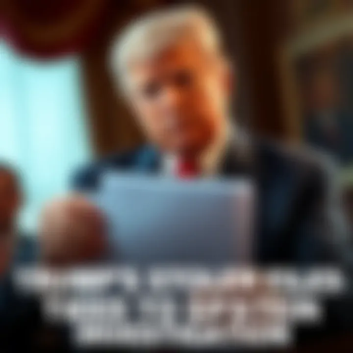 Trump with documents Donald Trump holding files related to the Epstein investigation in a serious setting