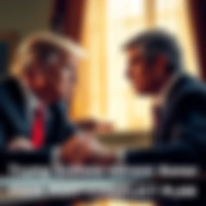 Trump and Kushner discussing Gaza plan President Trump and Jared Kushner in a meeting strategizing on a post-conflict plan for Gaza