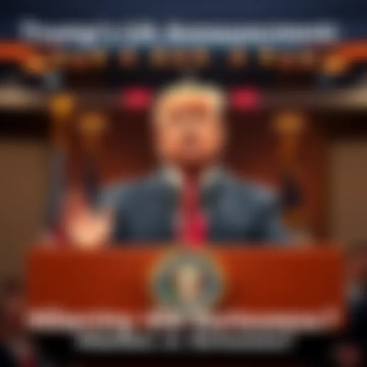 Former President Trump at a press conference announcing UAPs, expressing humor and seriousness