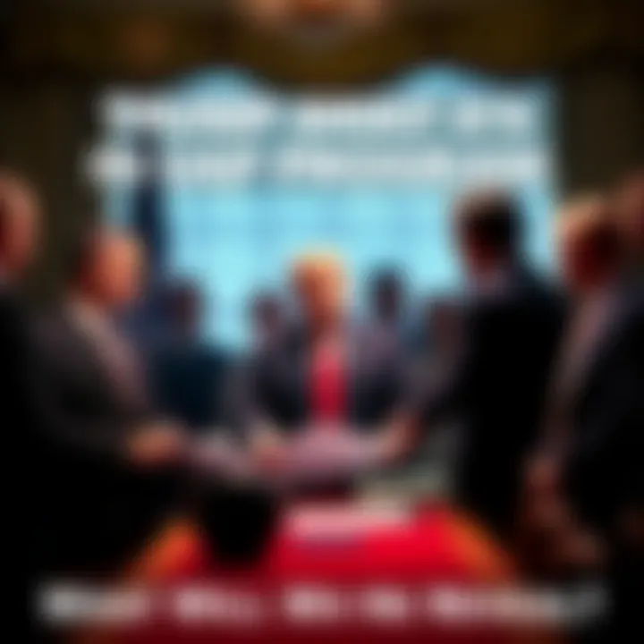 President Trump receiving information about the UAP legacy program from a group of officials