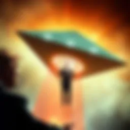 Trump reveals UFO footage Trump showing UFO footage of a 500ft triangular object and a strange body with markings