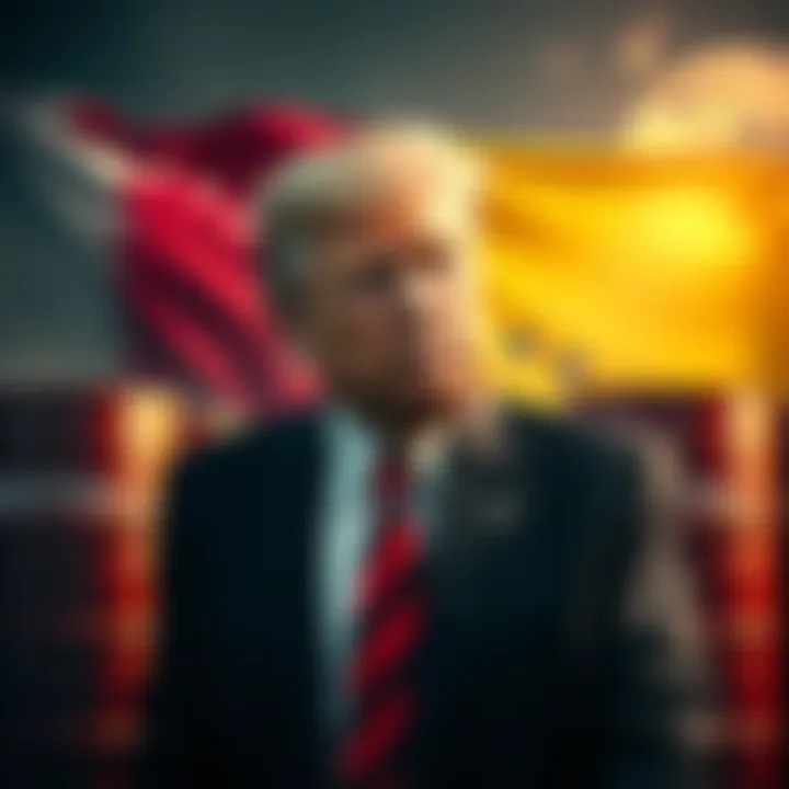 Trump profiting from Venezuelan oil President Trump with Venezuelan oil barrels and a Qatar flag in the background, symbolizing financial gain amid global tensions
