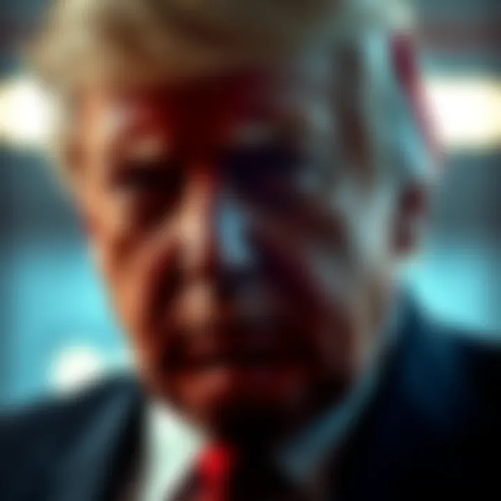 A close-up of Donald Trump with a question mark overlay, symbolizing the debate over his connection to the 666 prophecy.