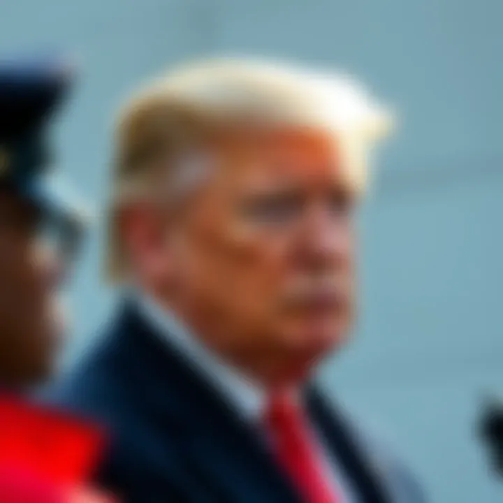 Donald Trump with noticeable drooping on the right side of his face during the 9/11 memorial event