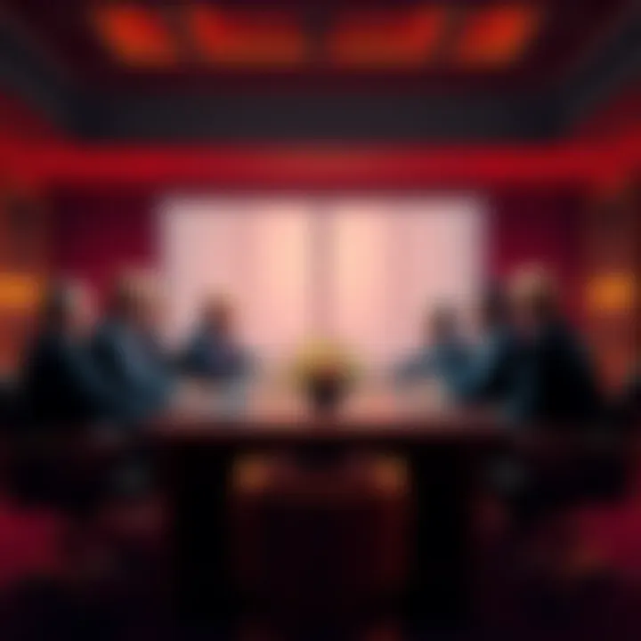 Group of advisors around a table discussing strategy for U.S. withdrawal from Iran