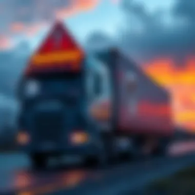 Trump Beef Import Controversy A graphic showing a beef import truck with a warning sign, highlighting concerns over toxic meat products linked to Trump's import deal.