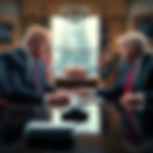 President Trump in the Oval Office with Robert Bigelow discussing non-human intelligence