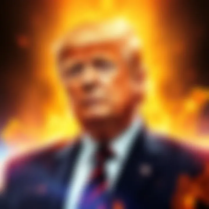 Former President Donald Trump surrounded by a bright, protective energy field, symbolizing energetic protection from legal issues.