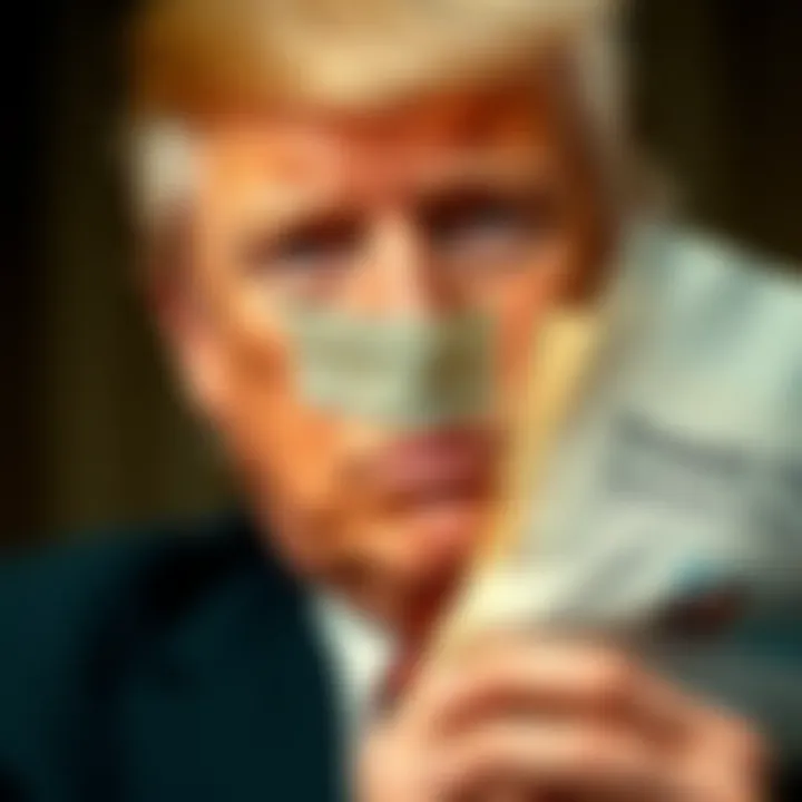 A close-up of Donald Trump with documents showing his name linked to Jeffrey Epstein, highlighting a growing controversy.