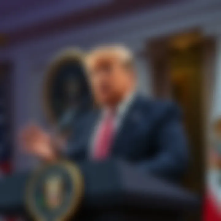 Trump Addresses Iran Concerns President Trump speaking at a podium, expressing concerns about potential Iranian retaliation against the U.S.