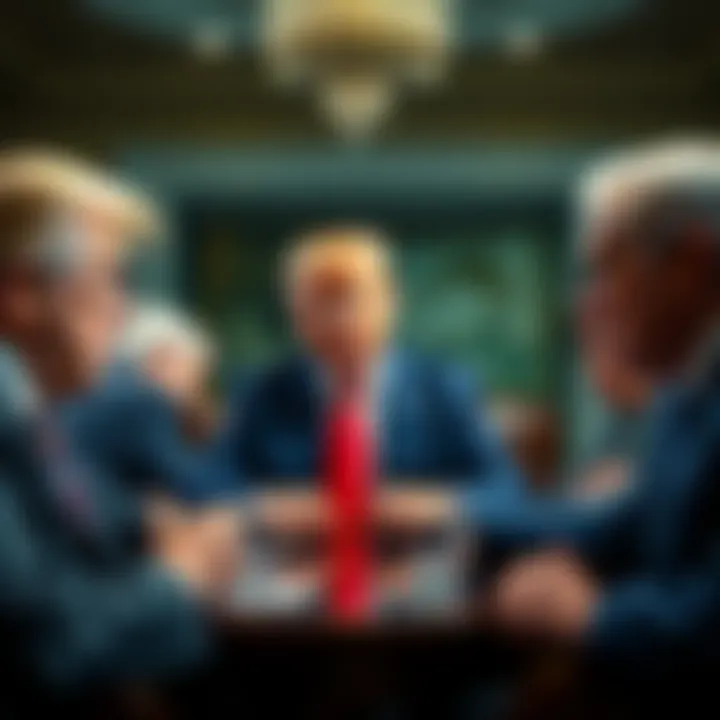 Donald Trump meeting with Jewish donors, including Miriam Adelson, discussing political influence and financial contributions.