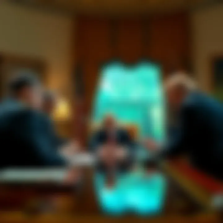 President Trump discussing military actions with advisors in the Oval Office