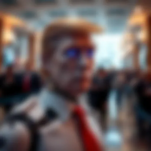 A lifelike robot resembling President Trump greets people at Walter Reed, raising questions about authenticity.