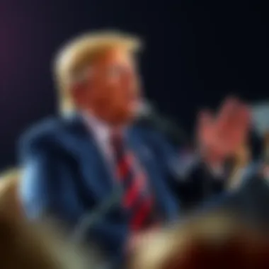 President Trump addressing a crowd at a rally, discussing his views on communism