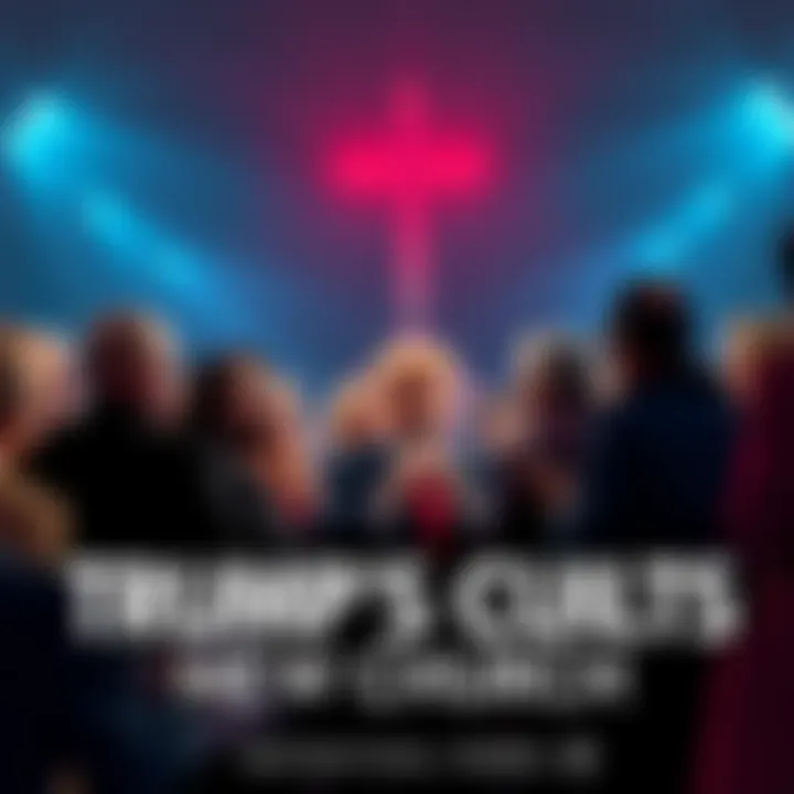 A group of Trump supporters discussing plans for a new church that reflects his values and ideals.