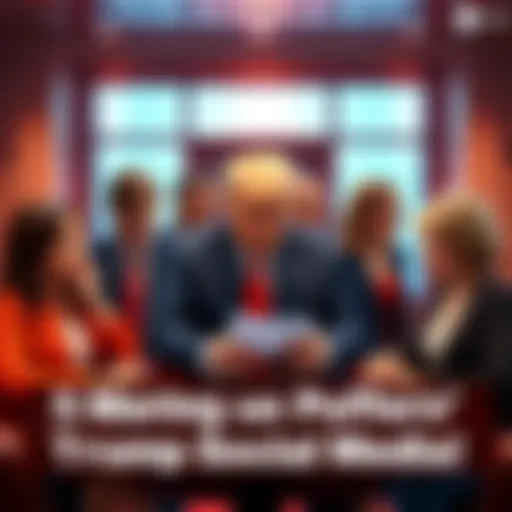 Members of Trump's social media team working together on digital strategies.