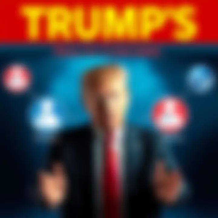 Trump's Health Concerns A graphic showing Donald Trump's health issues with icons representing strokes and bankruptcies.