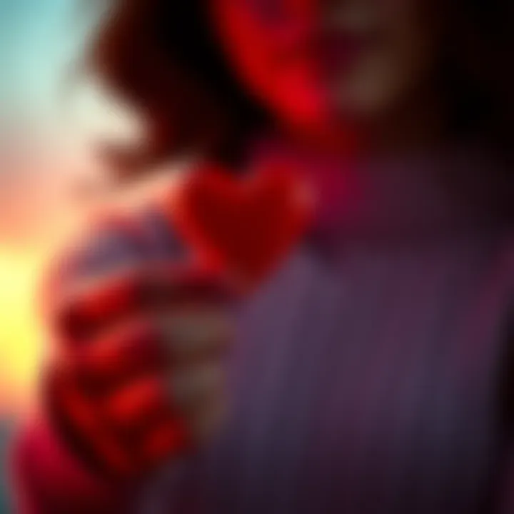 A person holding a heart symbol, symbolizing trust and new romance after past relationships, with a soft background.