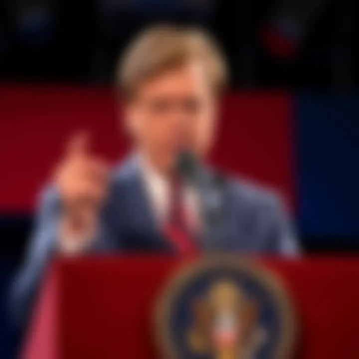 Tucker Carlson Apologizes Tucker Carlson speaking at a podium, expressing regret for misleading supporters about Donald Trump